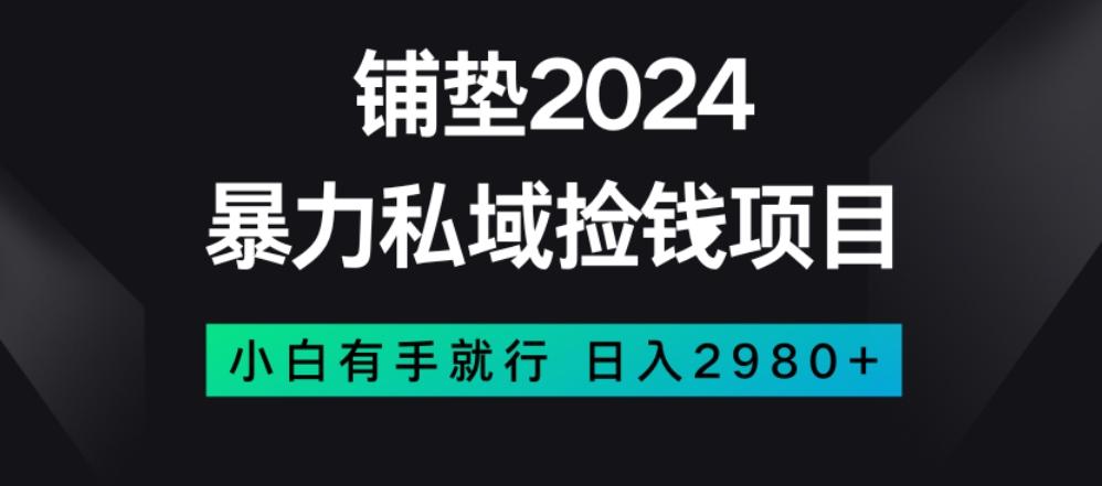 暴力私域捡钱项目，小白无脑操作，日入2980【揭秘】-禾谷轻创网