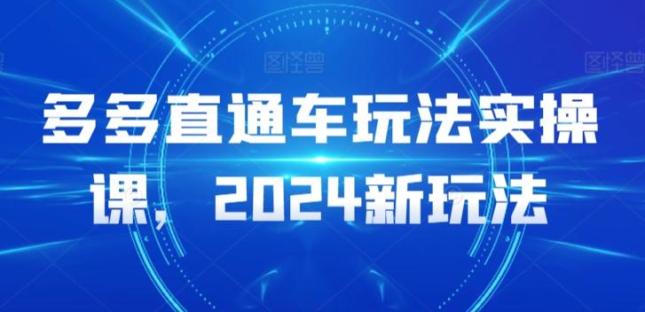 多多直通车玩法实操课，2024新玩法-禾谷轻创网