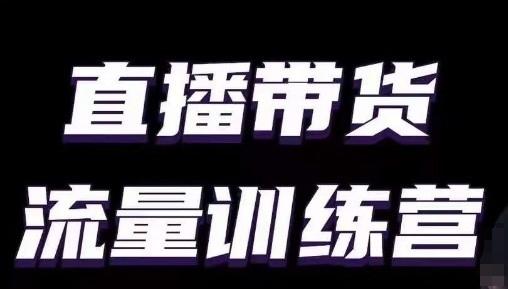 直播带货流量训练营，小白主播必学直播课-禾谷轻创网
