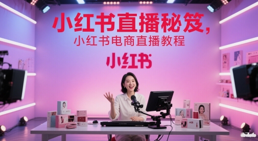小红书直播秘笈，小红书电商直播教程-禾谷轻创网