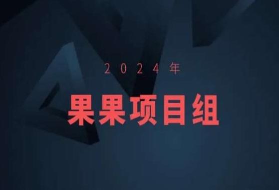 2024年果果项目组项目合集-果果最新项目-禾谷轻创网