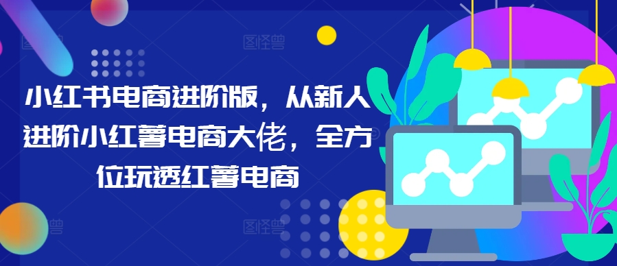 小红书电商进阶版，从新人进阶小红薯电商大佬，全方位玩透红薯电商-禾谷轻创网