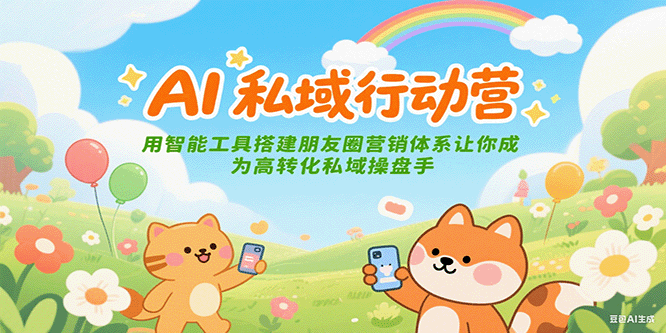 AI私域行动营：用智能工具搭建朋友圈营销体系让你成为高转化私域操盘手-禾谷轻创网