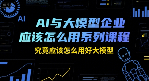 AI与大模型企业应该怎么用系列课程，究竟应该怎么用好大模型-禾谷轻创网