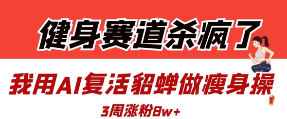 健身赛道杀疯了？我用AI复活貂蝉做瘦身操，3周涨粉8W-禾谷轻创网
