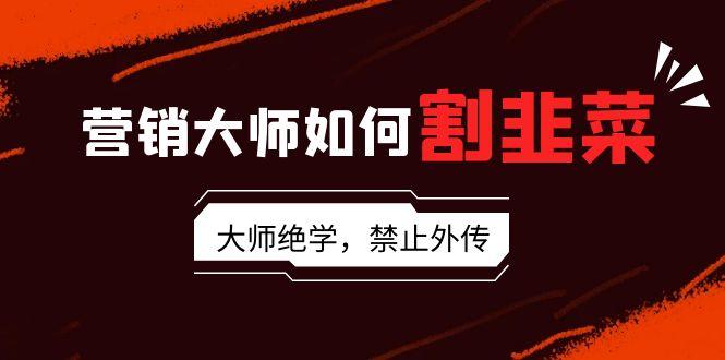 营销大师如何割韭菜：流量大师/讲故事大师/话术大师/卖货大师/成交大师/...-禾谷轻创网
