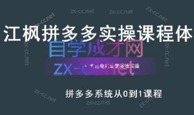 江枫老师·拼多多实操课程-禾谷轻创网