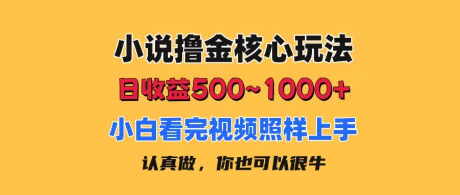小说撸金核心玩法，日收益500-1000+，小白看完照样上手，0成本有手就行-禾谷轻创网