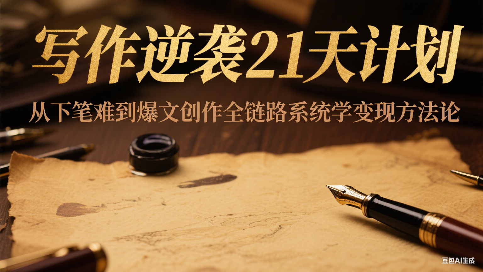 写作逆袭21天计划：从下笔难到爆文创作全链路系统学变现方法论-禾谷轻创网
