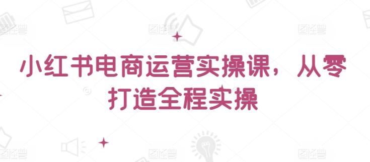 小红书电商运营实操课，​从零打造全程实操-禾谷轻创网