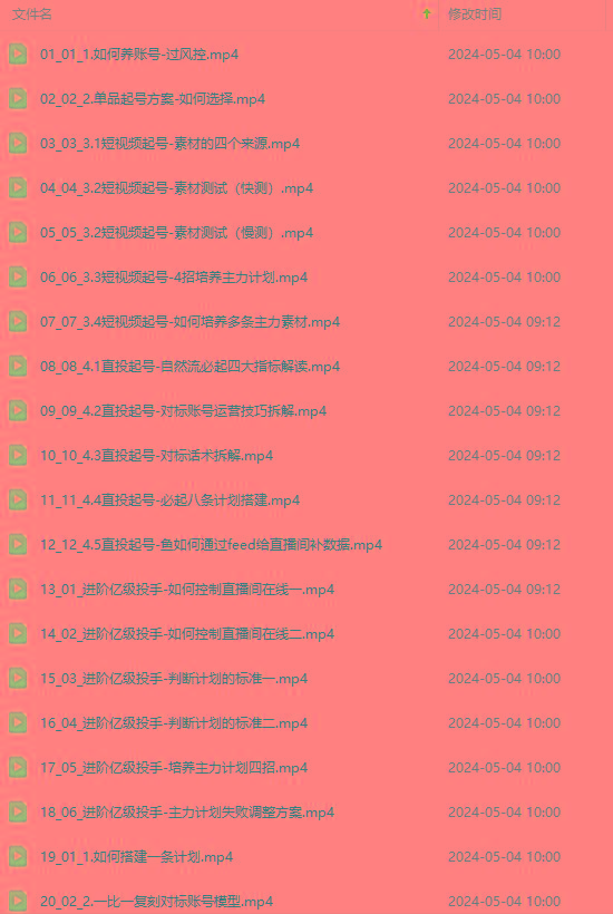 图片[1]-2024单品正价起号，直播素材投流选品：选品课+投流课+素材课+卡首屏/100节-禾谷轻创网