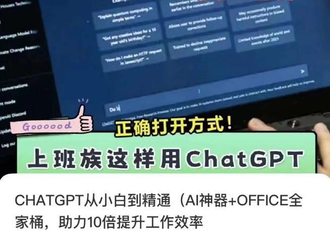 CHATGPT从小白到精通，AI神器+OFFICE全家桶，助力10倍提升工作效率-禾谷轻创网