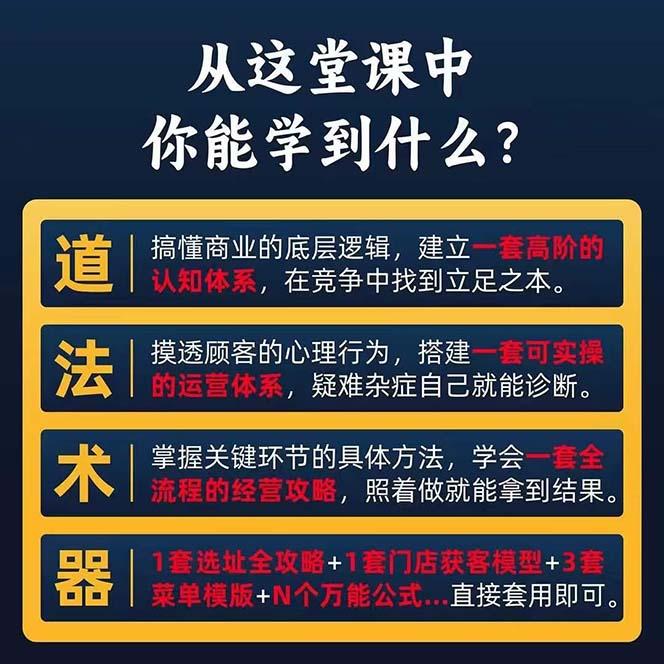 图片[1]-餐饮店盈利实操方法：教你怎样开一家持续能赚钱的餐厅(25节-禾谷轻创网