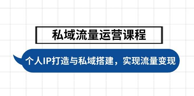 私域流量运营课程，个人IP打造与私域搭建，助力学员实现流量变现-禾谷轻创网