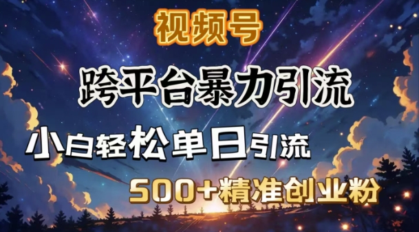 跨平台暴力引流，私域完美闭环，日引500+精准创业粉-禾谷轻创网