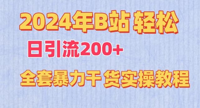 2024年B站轻松日引流200+的全套暴力干货实操教程【揭秘】-禾谷轻创网