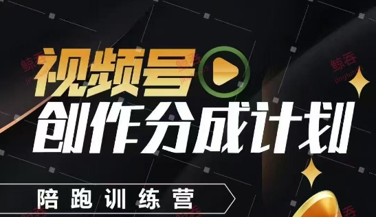 视频号创作分成计划陪跑训练营，手把手教会你如何制作视频，细水长流型项目-禾谷轻创网