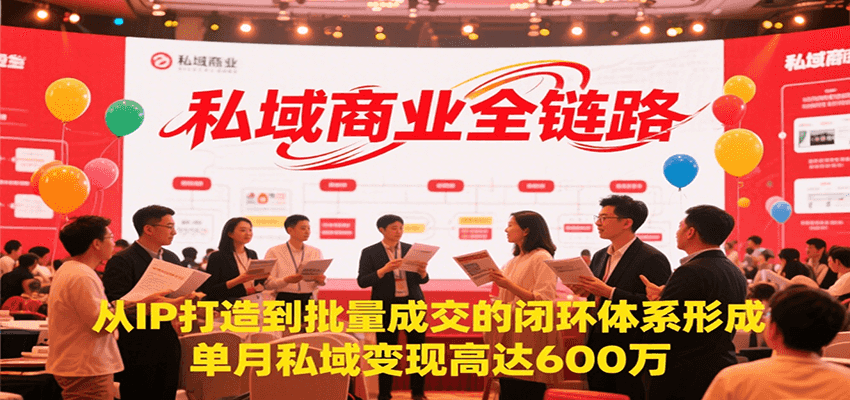 私域商业全链路，从IP打造到批量成交的闭环体系形成，单月私域变现600万-禾谷轻创网