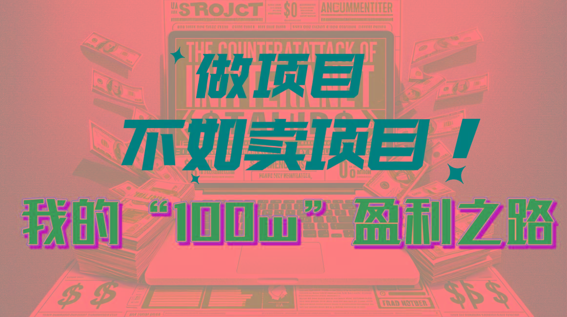 为什么做项目不如卖项目？我的100W+盈利之路-禾谷轻创网