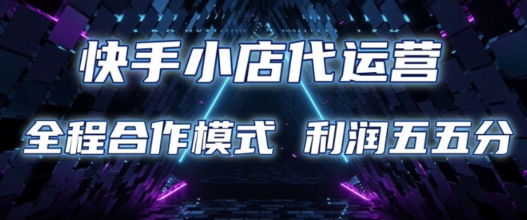 快手小店代运营 限时托管计划 合作模式 利润五五分成【揭秘】-禾谷轻创网