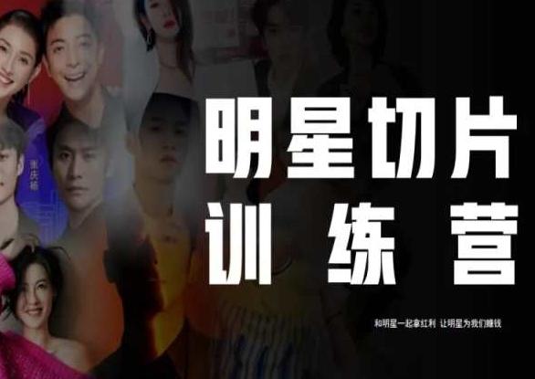 王子·明星切片线上训练营（2023），和明星一起拿红利，让明星为我们赚钱-禾谷轻创网