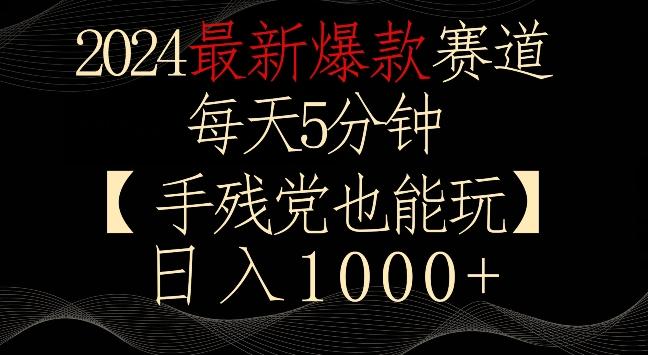 2024最新爆款赛道，每天5分钟，手残党也能玩，轻松日入1000+【揭秘】-禾谷轻创网