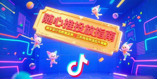 随心推投放指南，脚本设计加数据监测，三阶段自然流拉升策略-禾谷轻创网