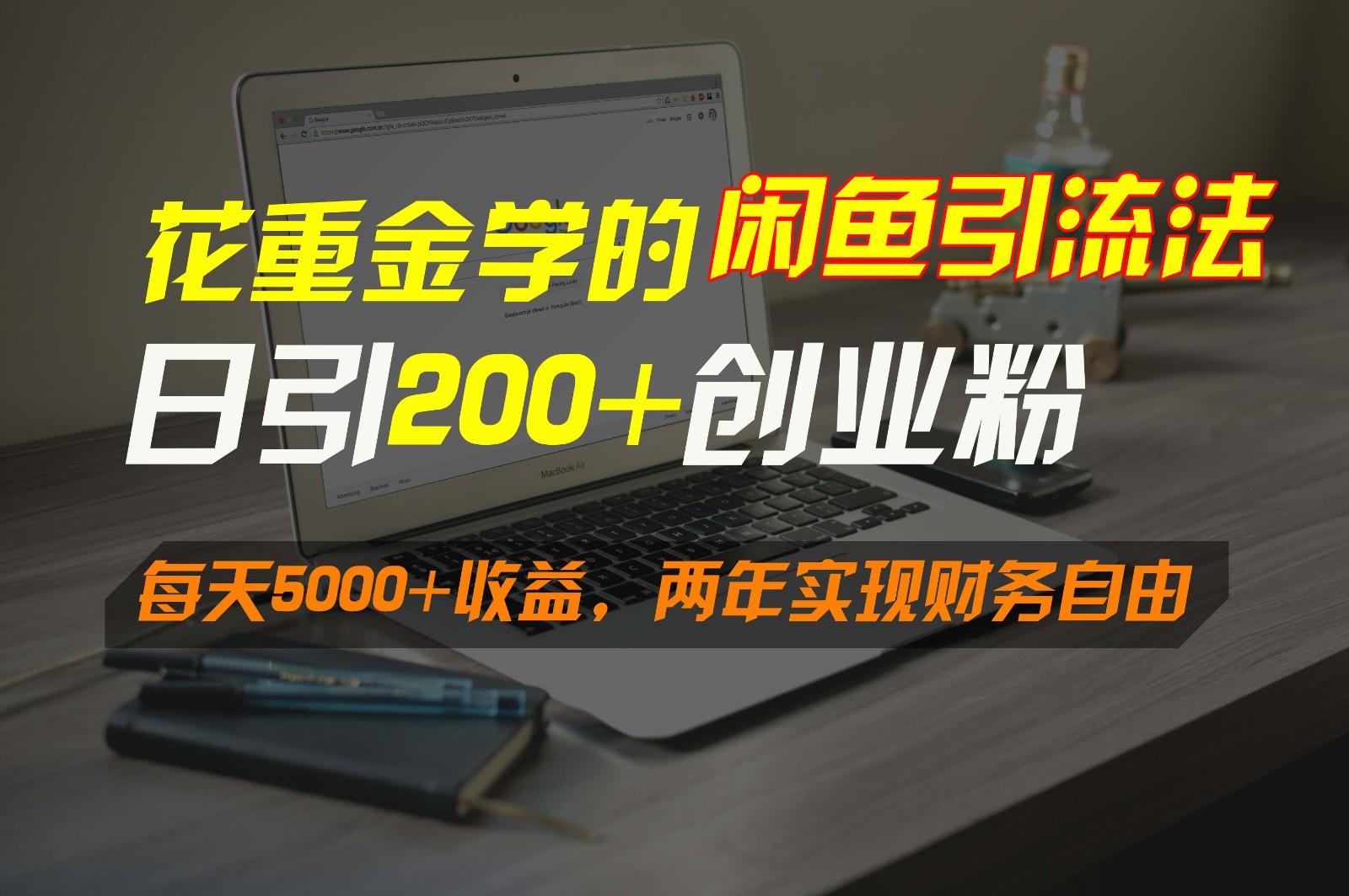 花重金学的闲鱼引流法，日引流300+创业粉，每天5000+收益，两年实现财务自由-禾谷轻创网
