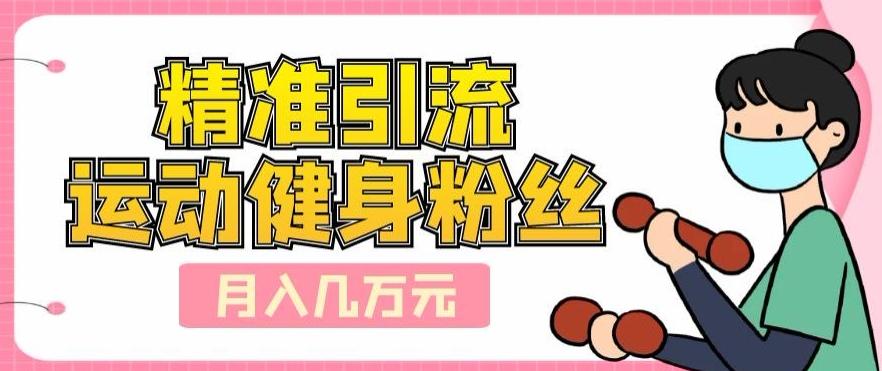 精准引流运动健身粉丝，轻松月入几万-禾谷轻创网