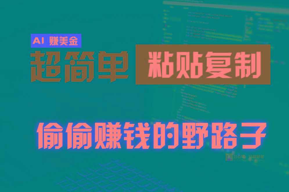 偷偷赚钱野路子，0成本海外淘金，无脑粘贴复制，稳定且超简单，适合副业兼职-禾谷轻创网