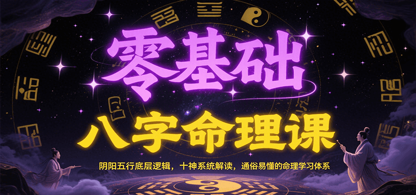 零基础八字命理课：阴阳五行底层逻辑，十神系统解读，通俗易懂的命理学习体系-禾谷轻创网