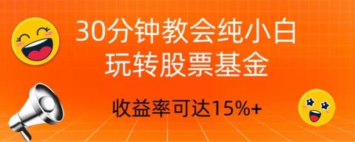 30分钟教会你玩转股票基金，只教好的筛选方法，不荐股-禾谷轻创网