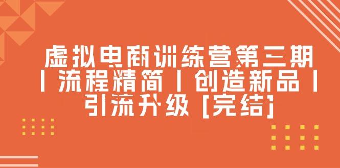 虚拟电商训练营第三期丨流程精简丨创造新品丨引流升级 [完结]-禾谷轻创网