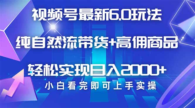 视频号带货最新6.0玩法，作品制作简单，当天起号，复制粘贴，轻松矩阵…-禾谷轻创网