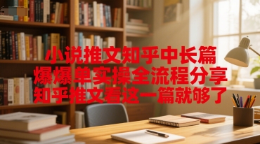小说推文知乎中长篇爆单实操全流程分享，知乎推文看这一篇就够了-禾谷轻创网