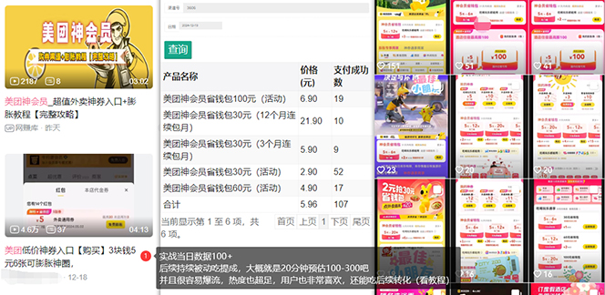 美团神券/神会员_入门级教程，外卖券膨胀推广项目【蓝海市场攻略】-禾谷轻创网