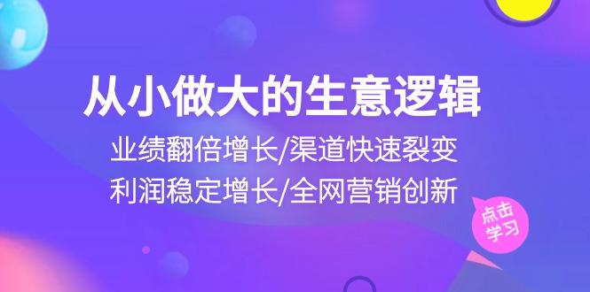 从小做大生意逻辑：业绩翻倍增长/渠道快速裂变/利润稳定增长/全网营销创新-禾谷轻创网