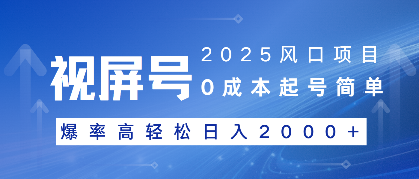 2025风口项目，视频号带货，起号简单，爆率高轻松日入2000+-禾谷轻创网