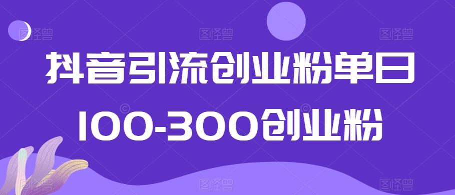 抖音引流创业粉单日100-300创业粉【揭秘】-禾谷轻创网