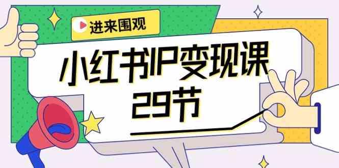 小红书IP变现课：开店/定位/IP变现/直播带货/爆款打造/涨价秘诀/等等/29节-禾谷轻创网