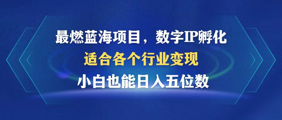 最燃蓝海项目  数字IP孵化  适合各个行业变现  小白也能日入5位数-禾谷轻创网