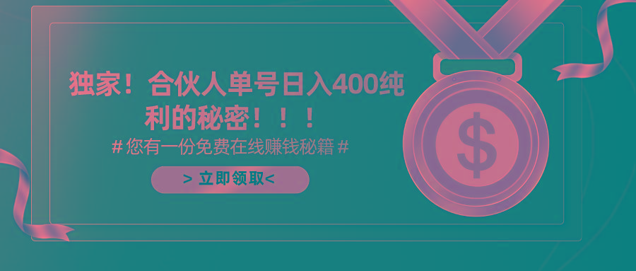 (10028期)合伙人广告撸金最新玩法，每天单号400纯利-禾谷轻创网