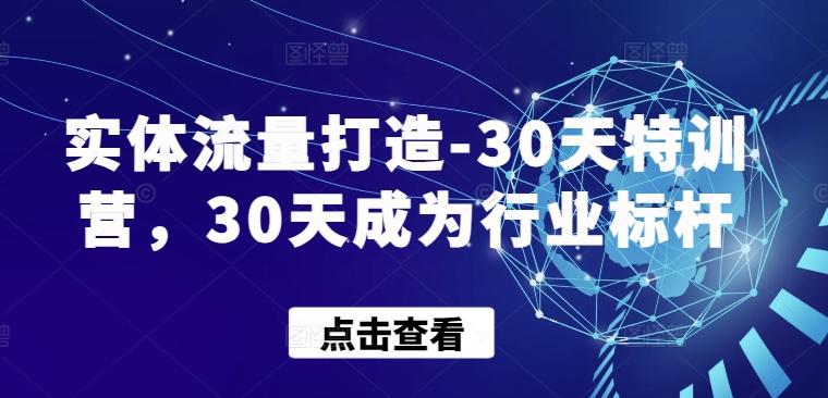 实体流量打造-30天特训营，30天成为行业标杆-禾谷轻创网