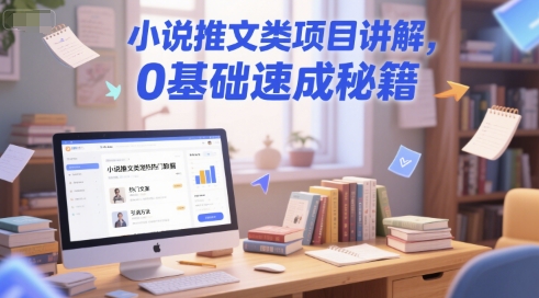 小说推文类项目讲解，0 基础速成秘籍-禾谷轻创网