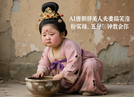 AI唐朝胖美人夫妻搞笑涨粉实操，五分钟教会你-禾谷轻创网