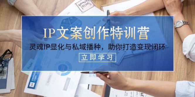 IP文案创作特训营，灵魂IP显化与私域播种，助你打造变现闭环(14节课)-禾谷轻创网