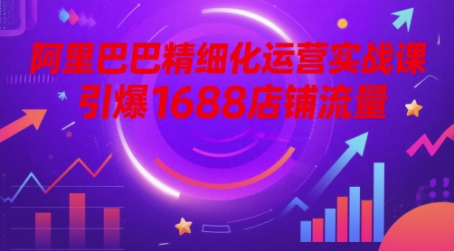 阿里巴巴精细化运营实战课，引爆1688店铺流量-禾谷轻创网