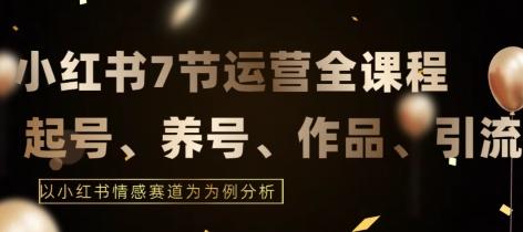 7节小红书运营实战全教程，结合最新情感赛道，打通小红书运营全流程【揭秘】-禾谷轻创网