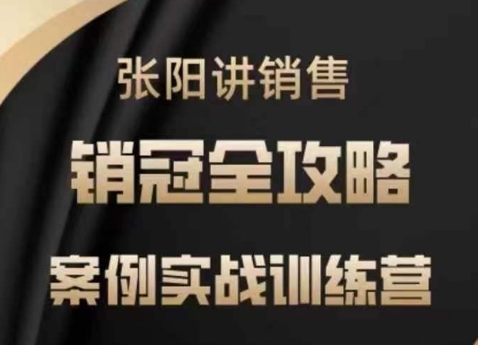 张阳讲销售实战训练营，​案例实战训练，销冠全攻略-禾谷轻创网