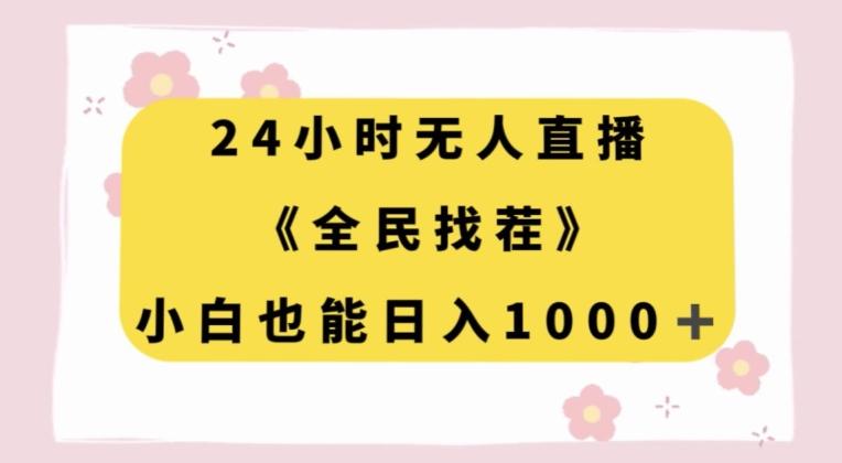 24小时无人直播，全民找茬，小白也能日入1000+【揭秘】-禾谷轻创网